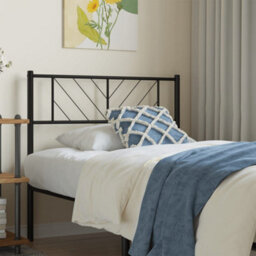 Berkfield Metal Headboard Black 100 Cm - thumbnail 1