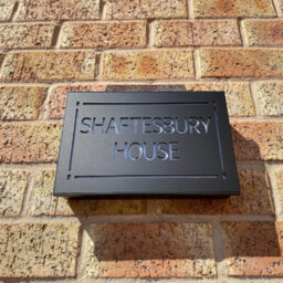 One Of A Kind Design Uk Personalised Contemporary Solar Light House Sign Led Illuminated Uv Stable -305X155mm Black - thumbnail 7