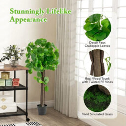 Artificial Crabapple Tree Fake Plant In Pot - thumbnail 4