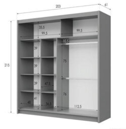 Arte Aruba Ii 203Cm Sliding Door Wardrobe In Sand Beige - Warmth And Functionality Combined - thumbnail 5