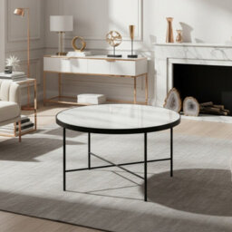 Tre 600 Elegant Coffee Table 60X60 Cm With Metal Legs Modern Durable Living Room Design Venato - thumbnail 1