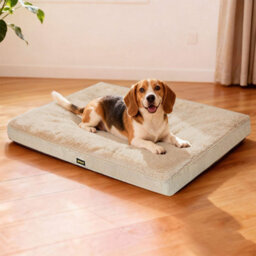 Skylos Dog Bed Washable Pet Cushion Cage Mattress Crate Mat Non Slip Fleece - thumbnail 1