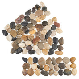 4X Pebble Edging Strips - Real Natural Stone Decoration For Pathways, Patios, Lawns, Flowerbeds Or Tiling Borders - Each 30 X 10Cm - thumbnail 3