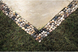 4X Pebble Edging Strips - Real Natural Stone Decoration For Pathways, Patios, Lawns, Flowerbeds Or Tiling Borders - Each 30 X 10Cm - thumbnail 4