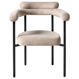 Beliani Set Of 2 Dining Chairs Lyney Fabric Beige - thumbnail 5