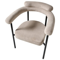 Beliani Set Of 2 Dining Chairs Lyney Fabric Beige - thumbnail 7