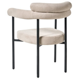 Beliani Set Of 2 Dining Chairs Lyney Fabric Beige - thumbnail 6