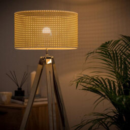 Valuelights Clipper Scandi Brown Floor Lamp And E27 Gls Led 6W Warm White 3000K Bulb - thumbnail 3