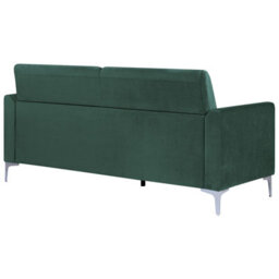 Beliani Sofa 3 Seater Fenes Velvet Dark Green - thumbnail 6
