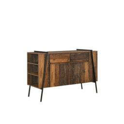 Timber Art Design Abbey Sideboard 2 Doors 2 Drawers Storage Cabinet Cupboard Rustic Industrial - thumbnail 2