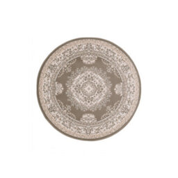 Melrose Colorama Traditional Taupe Round Area Indoor Rug 120X120Cm - thumbnail 5