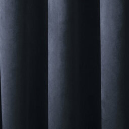Laurence Llewelyn-Bowen Montrose Velvet Blackout-Coated Pair Of Navy Eyelet Curtains - thumbnail 3