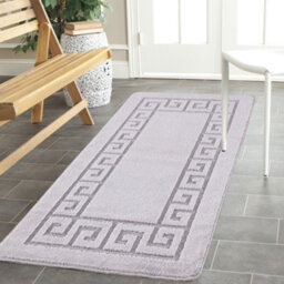 Smart Living Heavy Duty Machine Washable Runner For Hallway, Kitchen Non Slip Floor Mats, Door Mat 60Cm X 110Cm - Silver - thumbnail 2