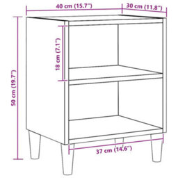 Berkfield Bedside Cabinets 2 Pcs Artisan Oak 40X30X50 Cm Engineered Wood - thumbnail 9