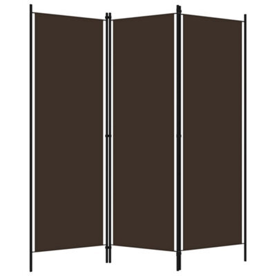 Berkfield Practical 3-Panel Room Divider Brown 150X180 Cm - image 1