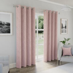 Enhanced Living Austin 100% Blackout, Thermal Blush Curtains With Eyelet Header (Pair) - 46X90 Inch (117X229Cm) - thumbnail 2