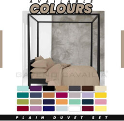 Gc Gaveno Cavailia Plain Dyed Duvet Cover King Polycotton Solid Bedding Set Breathable & Lightweight Duvet Cover Bed Set Natural - thumbnail 3