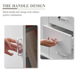 White Office Filing Cabinet Mobile Printer Stand File Storage Drawers Wheels New - thumbnail 3