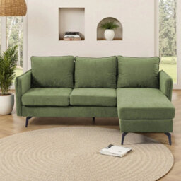 Corner Sofa L Shaped Sectional Sofa Upholstered Living Room Couch Furniture - thumbnail 5