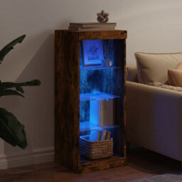 Berkfield Sideboard With Led Lights Smoked Oak 41X37X100 Cm - thumbnail 3