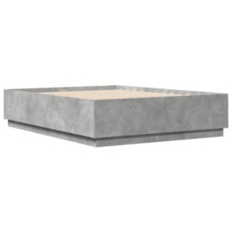 Berkfield Bed Frame Without Mattress Concrete Grey 150X200 Cm King Size - thumbnail 3