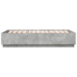 Berkfield Bed Frame Without Mattress Concrete Grey 150X200 Cm King Size - thumbnail 5