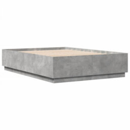 Berkfield Bed Frame Without Mattress Concrete Grey 150X200 Cm King Size - thumbnail 6