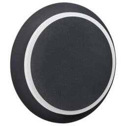 Beliani Set Of 2 Led Wall Lamps Black Matte With Adjustable Round Shade, W22 X D5 X H29Cm - thumbnail 3