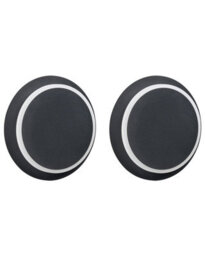 Beliani Set Of 2 Led Wall Lamps Black Matte With Adjustable Round Shade, W22 X D5 X H29Cm - thumbnail 2