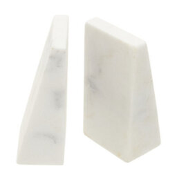 Premier Housewares Maison By Premier Marris Set Of 2 White Marble Bookends - thumbnail 3