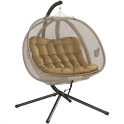 Double Hanging Egg Chair Folding Swing Hammock W/ Cushion - thumbnail 5