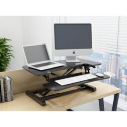 Loops Adjustable 71Cm Sit And Stand Desk Riser - Ergonomic Monitor Stand For Home Office - thumbnail 6