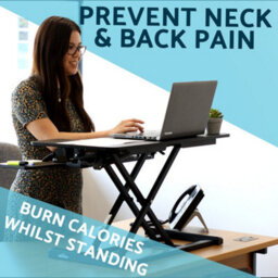 Loops Adjustable 71Cm Sit And Stand Desk Riser - Ergonomic Monitor Stand For Home Office - thumbnail 9