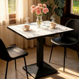 Small Dining Table For 2, Tulip Bistro Table Modern Compact Kitchen Dining Piece - thumbnail 3