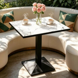Small Dining Table For 2, Tulip Bistro Table Modern Compact Kitchen Dining Piece - thumbnail 6