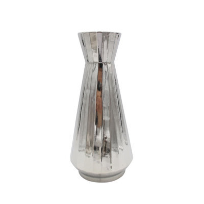 Vanity Living Set Of 2 30Cm Ceramic Silver Vase, Modern Decorative Flower Vase For Living Room - image 1