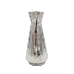 Vanity Living Set Of 2 30Cm Ceramic Silver Vase, Modern Decorative Flower Vase For Living Room - thumbnail 1