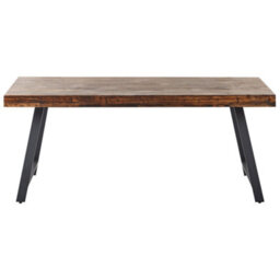 Beliani Dining Table Warton Dark Brown 180 Cm 90 Cm Pine Wood - thumbnail 4