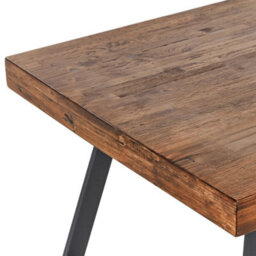 Beliani Dining Table Warton Dark Brown 180 Cm 90 Cm Pine Wood - thumbnail 5