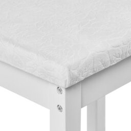 Beliani Dressing Table In White Mdf With 2-Wing Mirror And Stool, 95X45X144 Cm - thumbnail 9
