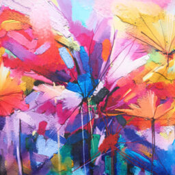 icon Indoor And Outdoor Waterproof Filled Cushion 2X Oil Paint & 2X Pink - thumbnail 8
