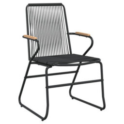 Berkfield 5 Piece Garden Dining Set Black Pvc Rattan - thumbnail 5