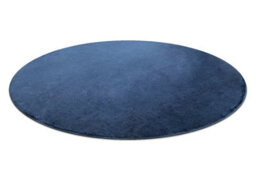 RugsX Carpet Visco Circle Dark Blue 10 Plush, Imitation Of Rabbit Fur  Circle 160 Cm - thumbnail 3
