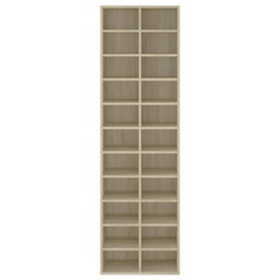 Berkfield Durable Shoe Cabinet Sonoma Oak 54X34X183 Cm Engineered Wood - thumbnail 4
