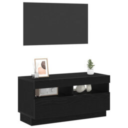 Walplus Tv Cabinet Black 80 X 35 X 40 Cm Engineered Wood - thumbnail 3
