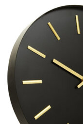 Orsina Black And Gold Wall Clock, Stylish Clock For Livingroom Wall, Functional Kitchen Clock, Versatile Big Clock - thumbnail 3
