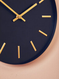 Orsina Black And Gold Wall Clock, Stylish Clock For Livingroom Wall, Functional Kitchen Clock, Versatile Big Clock - thumbnail 6