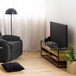 Furniture To Go Randolf Tv Unitin Black And Oak - thumbnail 4