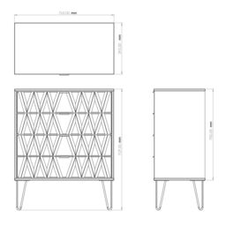 Hong Kong Ready Assembled Matt Grey No Effect 4 Drawer Wide Chest (H)885mm (W)765mm (D)415mm - thumbnail 4