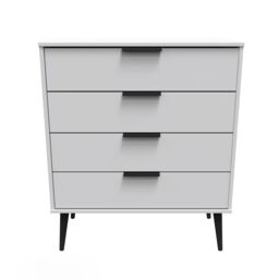 Hong Kong Ready Assembled Matt Grey No Effect 4 Drawer Wide Chest (H)885mm (W)765mm (D)415mm - thumbnail 2